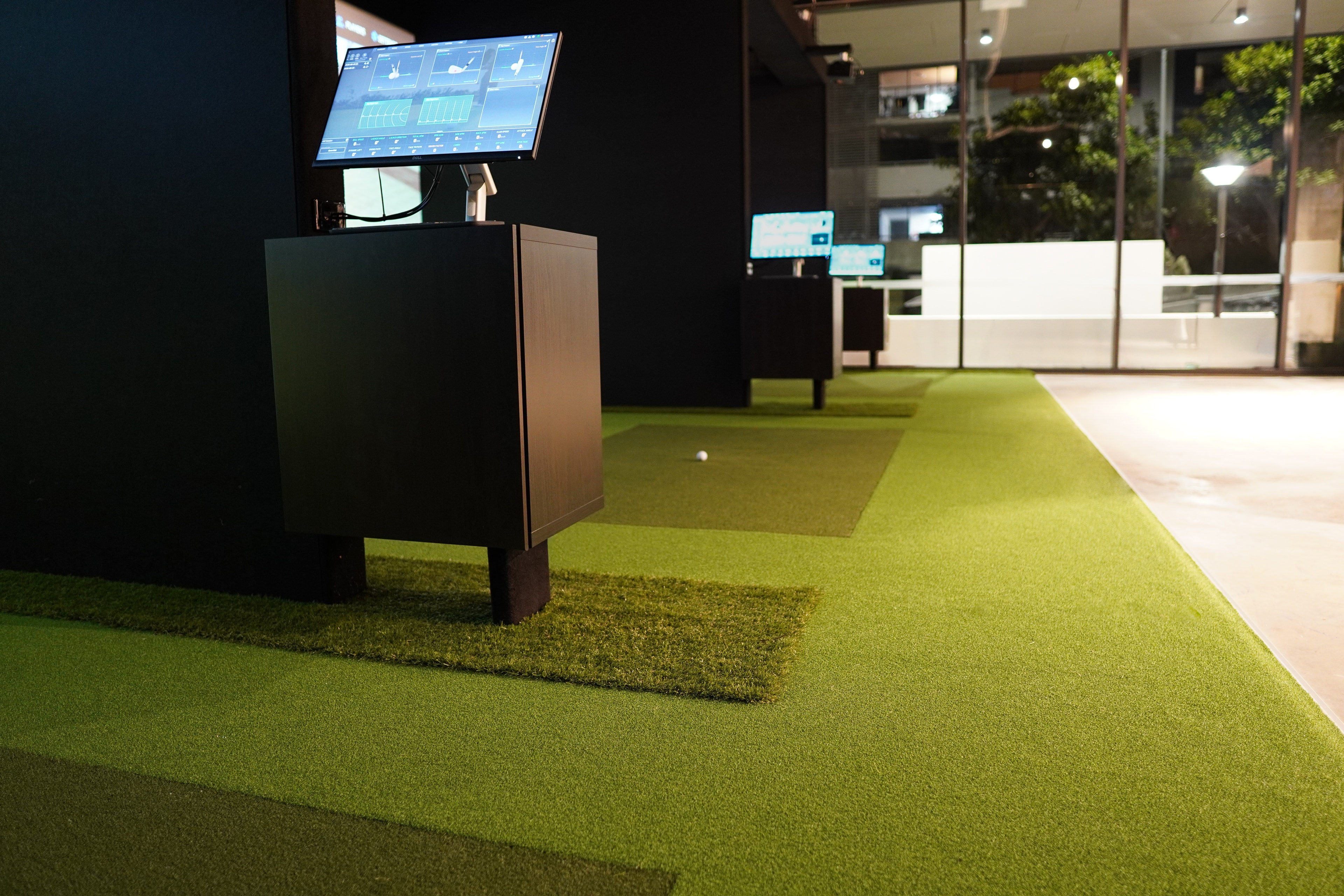 Pebble Beach golf course on simulator screen